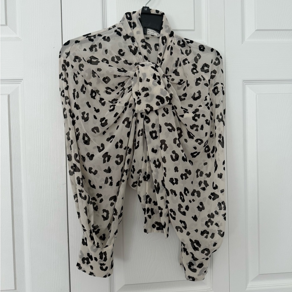 Final touch cheetah print blouse